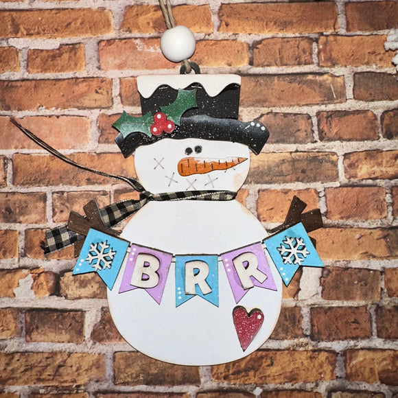 Brrr Flag Snowman Ornament