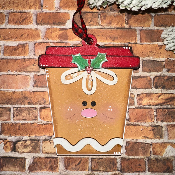 Latte Gingerbread gift card holder/ornament
